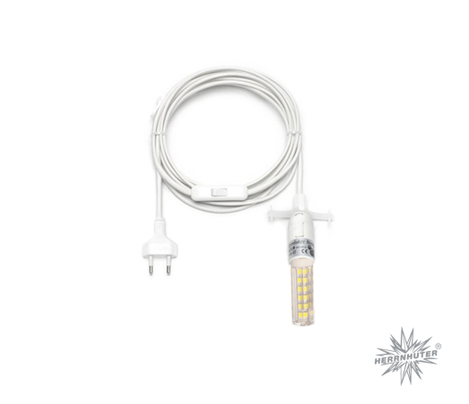 Kabel 4 m, weiß, mit kaltweißer LED